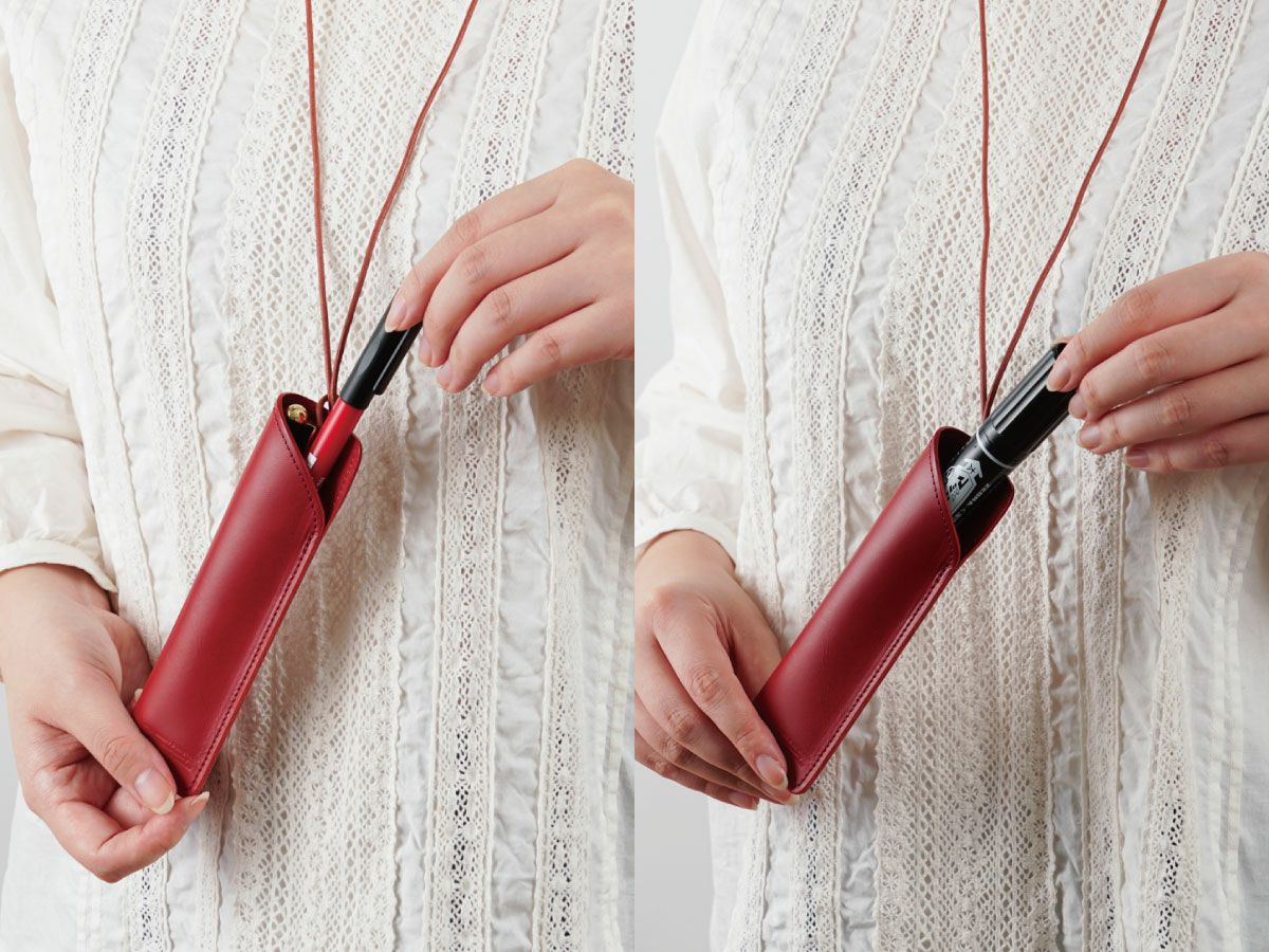 ペーパープルアップ　首かけペンホルダー