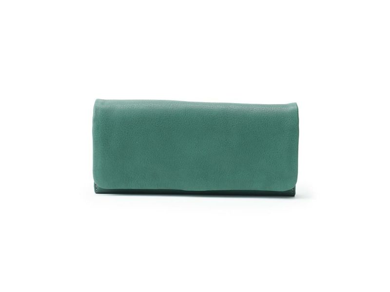 コルレオーネ　中L字ファスナー長財布　グリーン